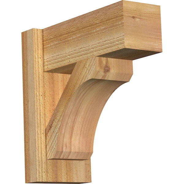 Ekena Millwork Legacy Block Rough Sawn Outlooker, Western Red Cedar, 6"W x 14"D x 14"H OUT06X14X14LEC05RWR - main